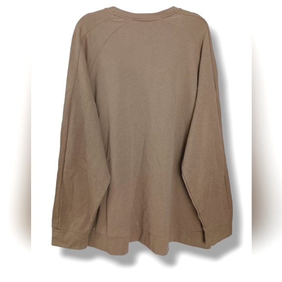 NWT Shaquille O'neal XLG Terry Sweatshirt in Beige (Tall) - Picture 3 of 6